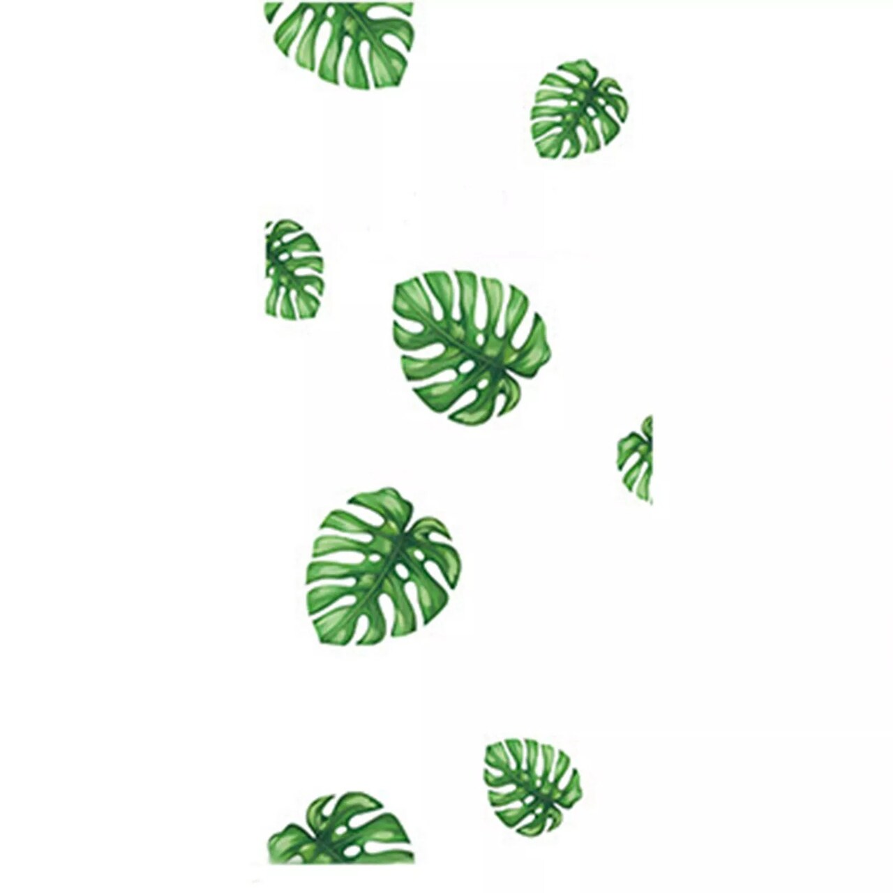Green Wall Stickers Tropical Monstera Leaves Removable PVC Living Room Home